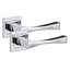 6 Pairs Straight Astrid Premium Design Door Handles on Square Rose