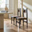 Chaise d'appoint noire à dossier solide (ensemble de 2)