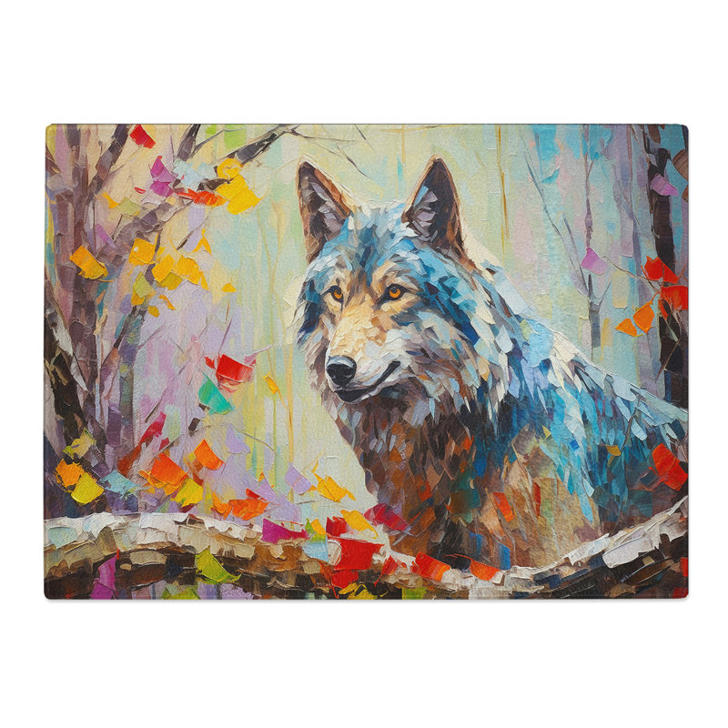 Wolf Palette Knife  Glass Chopping Board