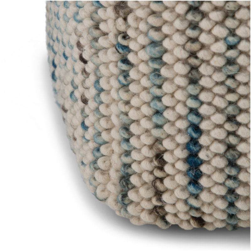 Zoey - Woven Cube Pouf - Multi Color, Multicolor Fabric