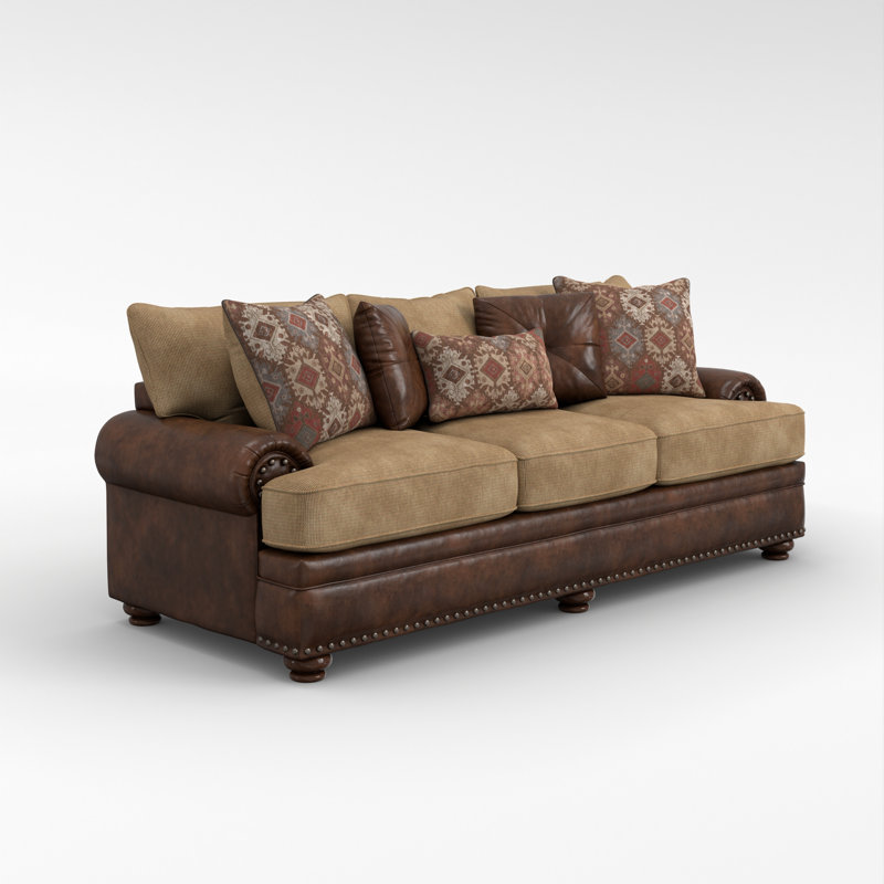 3-Seat Upholstered Nailhead Trimmed Sofa