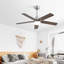Ventilateur de plafond 5 pales réversible Noiseless