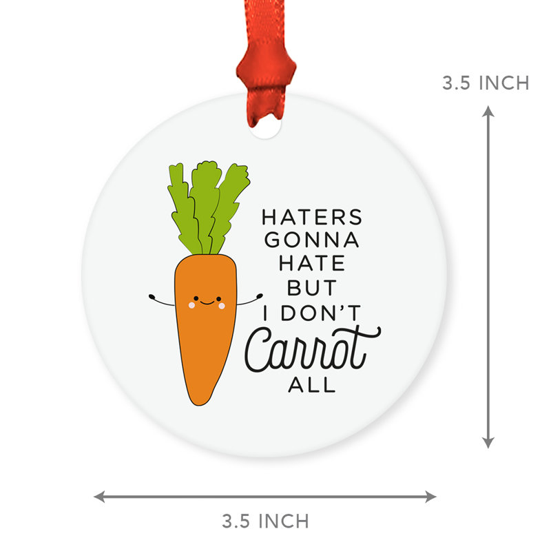 Ornement en forme de carottes Funny Food pun