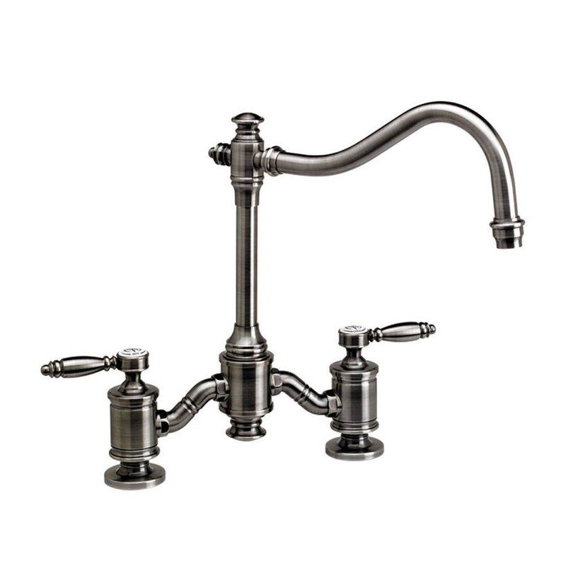 Annapolis Bridge Faucet - Lever Handles, Antique Brass