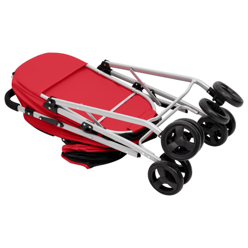 Davis Collapsible Vehicle Travel Carrier with 1 Door, Red