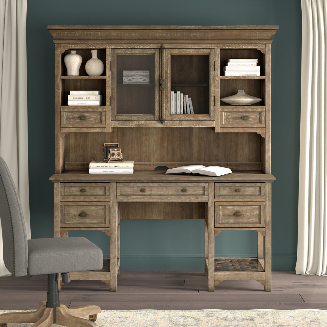 Walton Solid Wood Executive Desk Greyleigh™