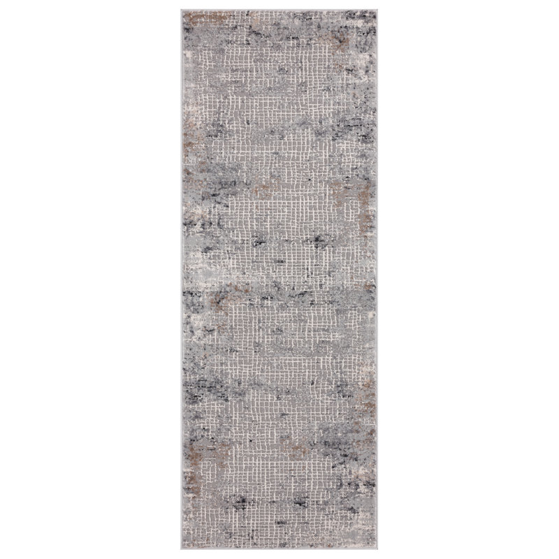 United Weavers Fanord Devine Grey Runner Rug 2'7" x 7'4"