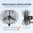 VEVOR 29.1'' Oscillating Wall Mounted Fan Fan
