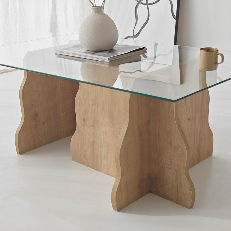 Table basse, Chêne saphir, Transparent