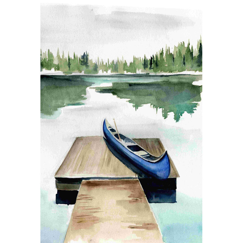 «Lake Views I» par Jennifer Paxton Parker - reproduction d'art sur toile tendue, H 36 po x l 24 po