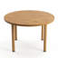 Table de salle à manger ronde moderne pour 4 personnes, table de cuisine en bois avec pieds en bois massif, table ronde de 120 cm (47,24 pouces) pour salle à manger et salon