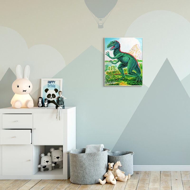 «Ralon Dinosaur Field Art», Plaque murale, H 19 po x l 13 po