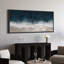 Impression sur toile surdimensionnée encadrée bleu marine, vagues de l'océan sur la plage-111696463-106766820
