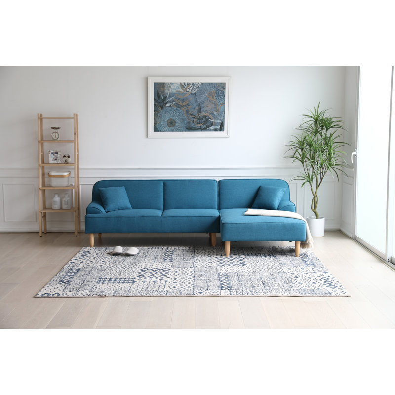 Canapé modulaire Tanjun, Mélange de polyester bleu