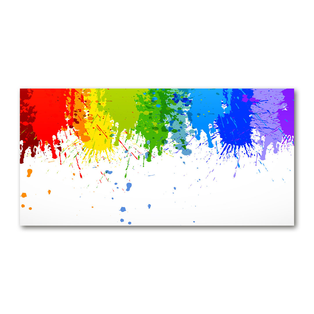 Leinwanddruck - Wandkunst - Drucke auf Leinwand - 120X60 Bildmotiv: Regenbogen Flecken