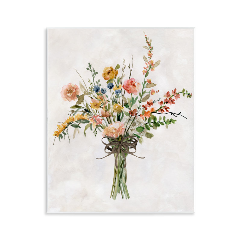 Charmant bouquet lumineux sur bois par Carol Robinson