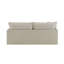 Motif de tissu, canapé beige Yakety Yak sable et lin beige avec 2 coussins décoratifs
