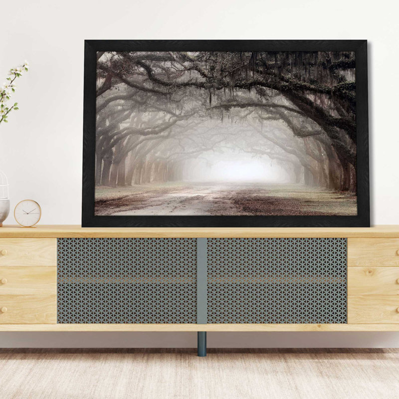 Intemporel Plantation Drive - Peinture, L 49,5 po x H 33,5 po, Cadre noir