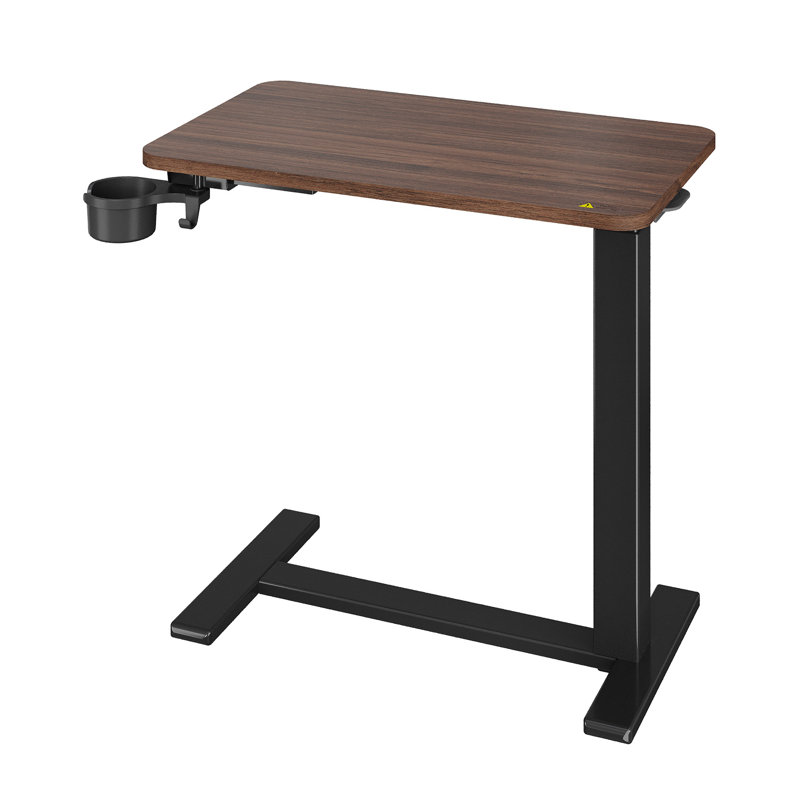 Metal Base Computer Desk, Brown/Black