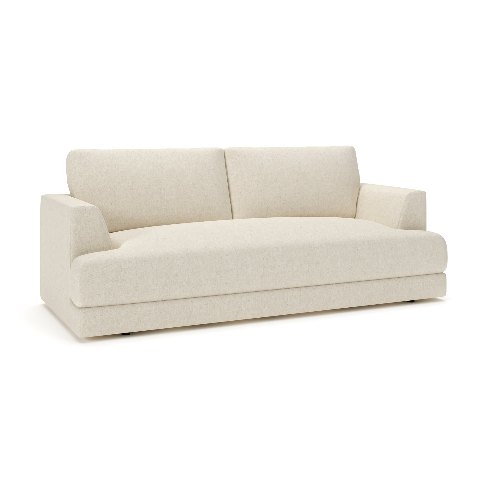 Laguna 96'' Sofa, John Sepia Performance Linen Blend