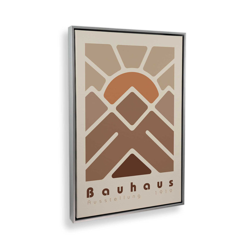 Impression sur toile Bauhaus, H 30,75 po x l 20,75 po x P 1,75 po, Cadre flottant en chrome poli