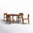 Aniek Solid Wood Top Four Leg Dining Set-822259871-822259841