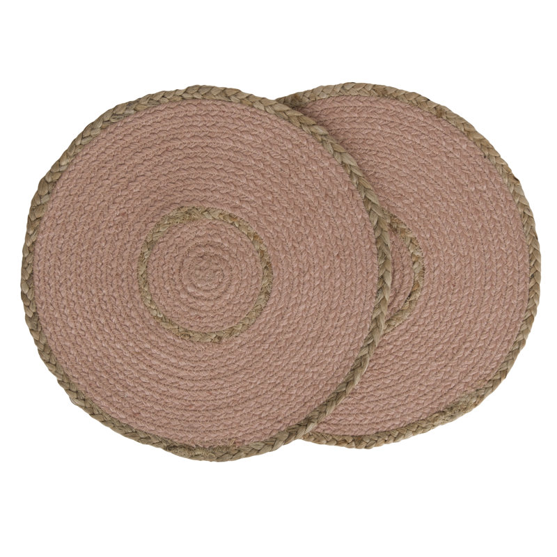 Bolding Embroidered Round, Blush