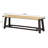 59 - Inch Multi Functional Solid Wood Bench, Walnut Finish, Ideal For Covered Outdoor And Indoor Dining Bench With Adaptable To Airy Living Spaces Screened Porches-710804402-710804403