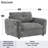 42" Wide Upholstered Accent Armchair With USB Ports-2043691193