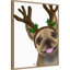«French Bulldog Antler 2» par Fab Funky, reproduction d'art sur toile encadrée