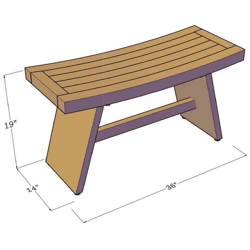 Asia Seat Shower, 18" H x 36" W x 14" D