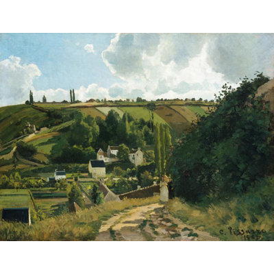 «Jalais Hill, Pontoise» par Camille Pissarro - Art mural sur toile tendue avec châssis
