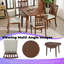 Ensemble de table de salle à manger 5 pièces avec 4 chaises rembourrées, conception peu encombrante pour les petits espaces-2061588819