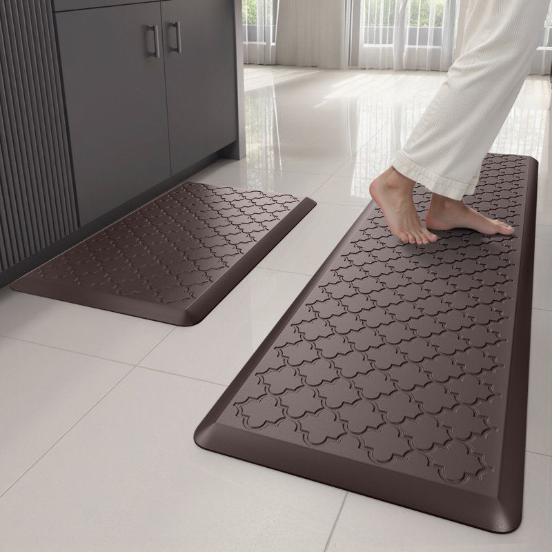 Tapis anti-fatigue, Brun, Tapis de couloir 17,3 po x 30 po + 17,3 po x 59 po