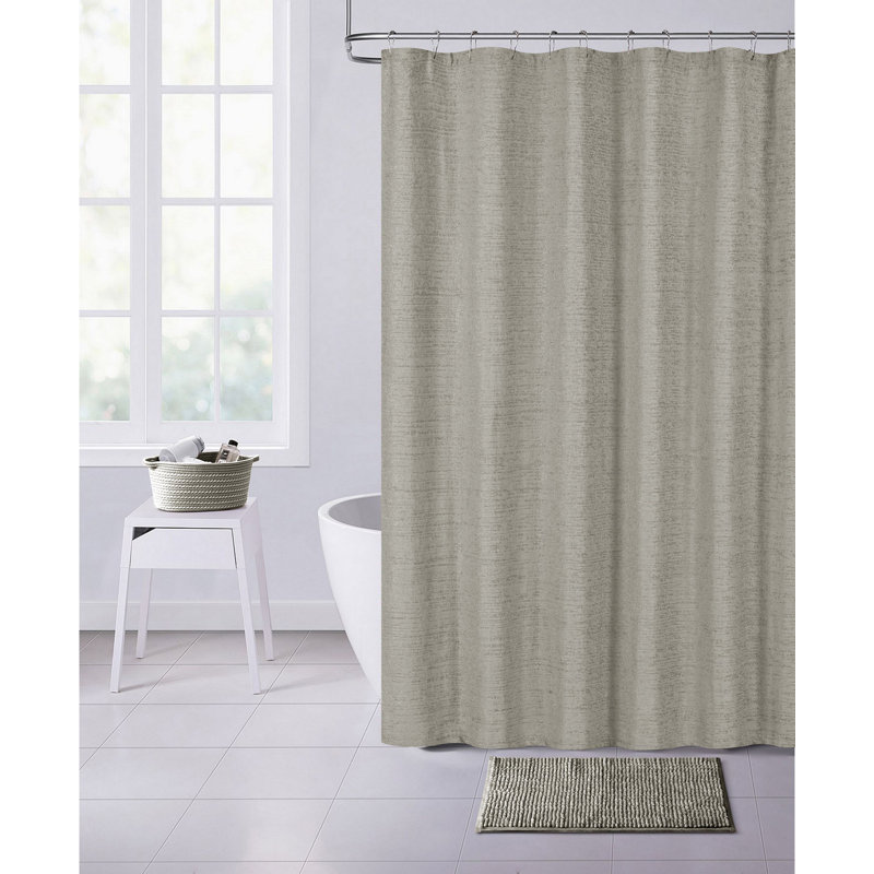 Rideau de douche simple Montaye, Argent