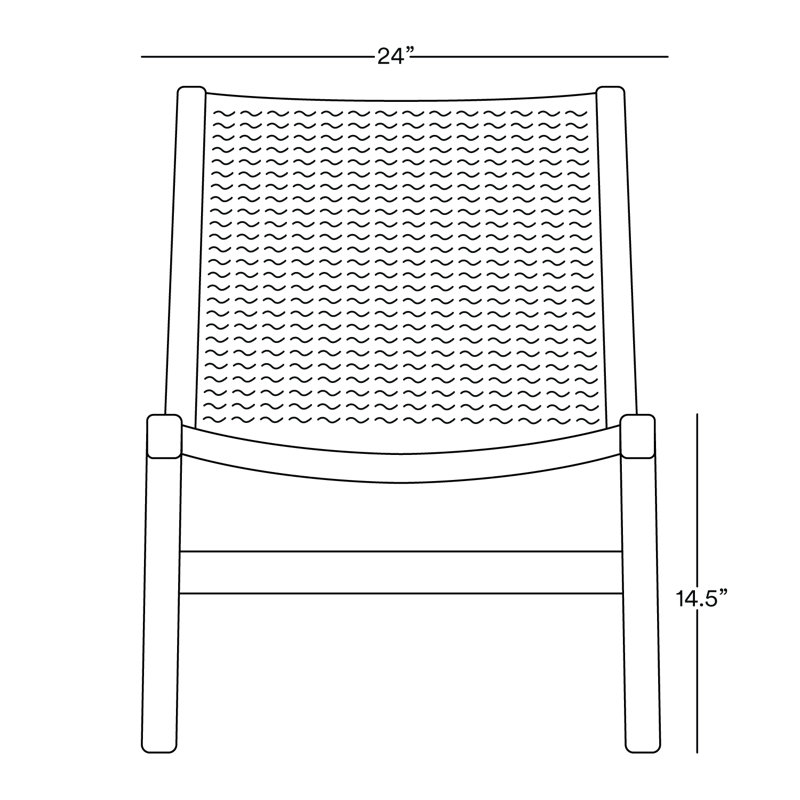 Masaya Lounge Chair, Coffee / Khaki Cross Braided Cord