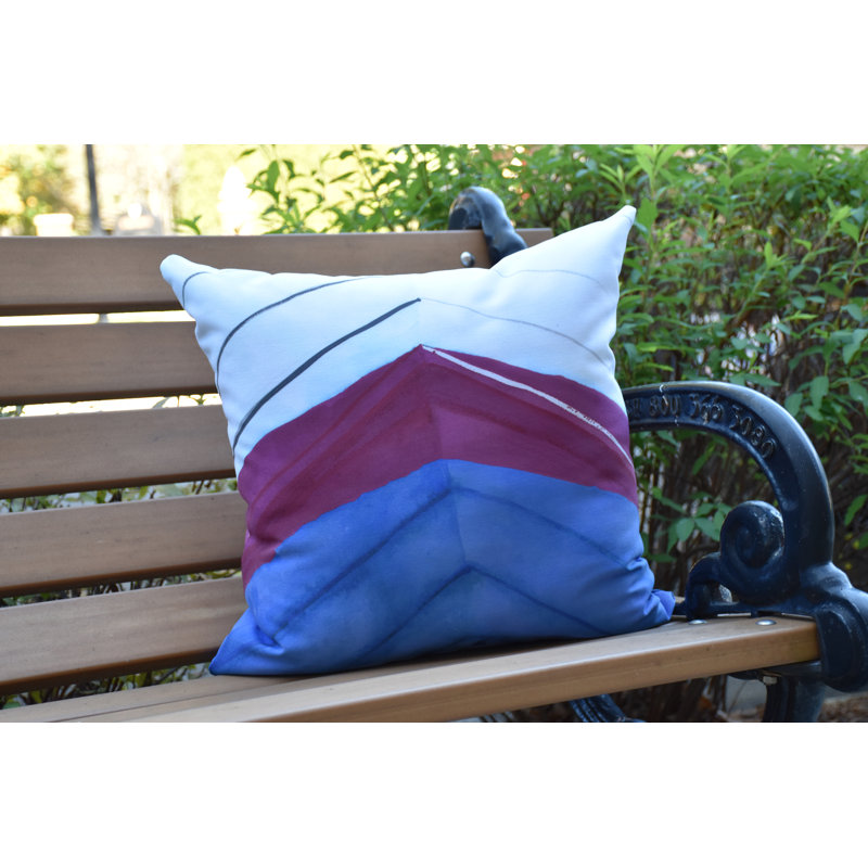 Nantucket Outdoor Reversible Throw Pillow, Royal Blue, 18" x 18"
