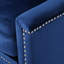 Fauteuil club velours bleu marine