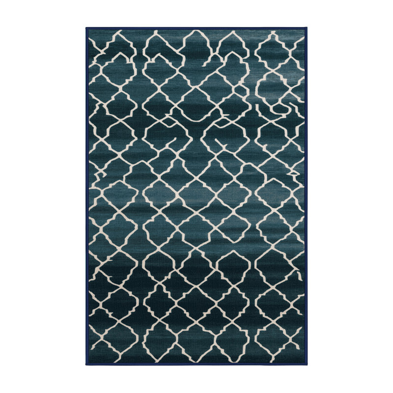Tapis gris en treillis lavable à la machine, Rectangulaire 8 pi x 10 pi