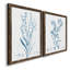 Antique Botanical In Blue I - ensemble de 2 peintures sur toile encadrées-513733338-513733339