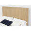 Lit plateforme en bois avec tête de lit à panneaux cannelés - Design minimaliste moderne-991588933