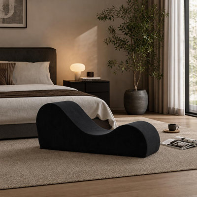 Fauteuil à billes ergonomique en mousse à haute densité pour la détente - noir