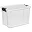 Bac de rangement empilable en plastique transparent de 30 pte et 18 pte avec couvercle Sterilite