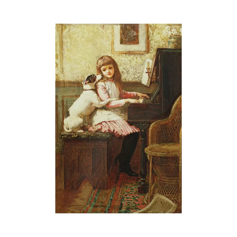 Drink To Me Only With Thine Eyes by Charles Trevor Garland - Wrapped Canvas Print, 30.48cm H x 20.32cm W x 1.91cm D