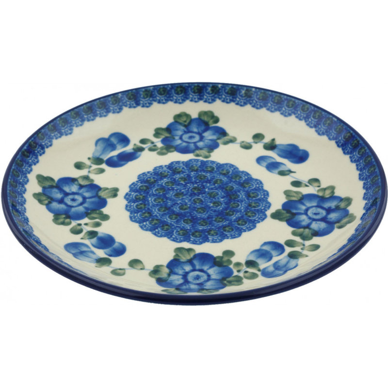 Blue Poppies Polish Pottery 8" Plate