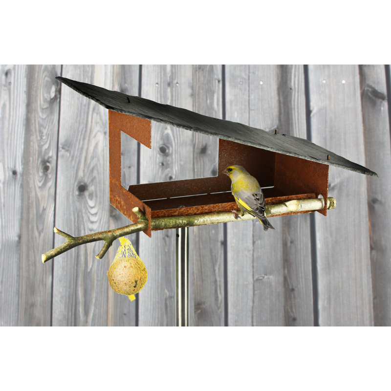 Norred Metal Hanging Tray Bird Feeder