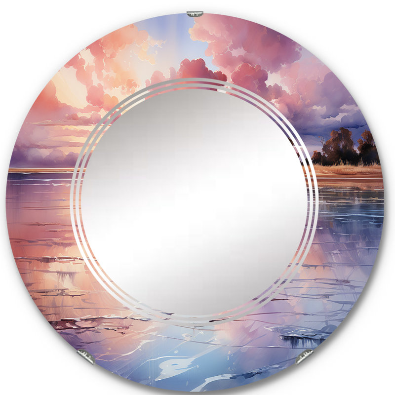 Winnette - Miroir mural rond, 24 po x 24 po
