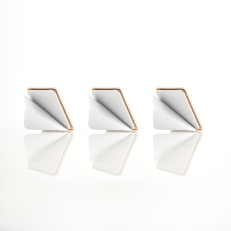 Beige Self-Stick Square Protective Furniture Pads, 2-1/2"