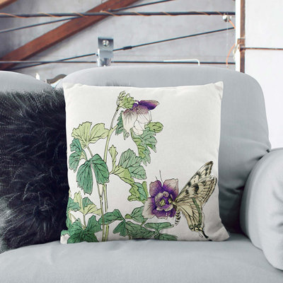 Floral Square Throw Cushion