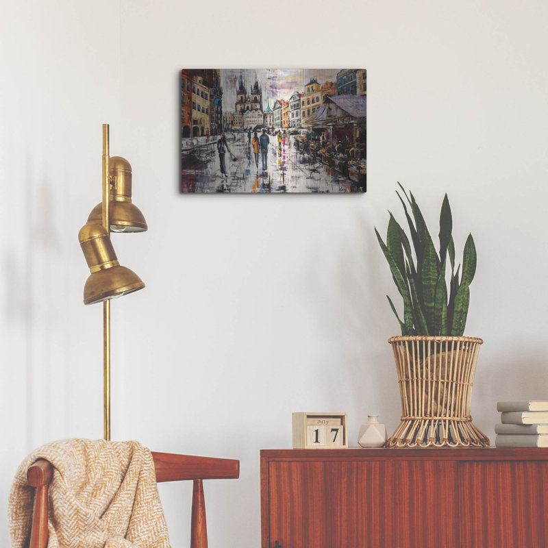 «Prague», art mural en métal, 24 po x 16 po, H 16 po x l 24 po